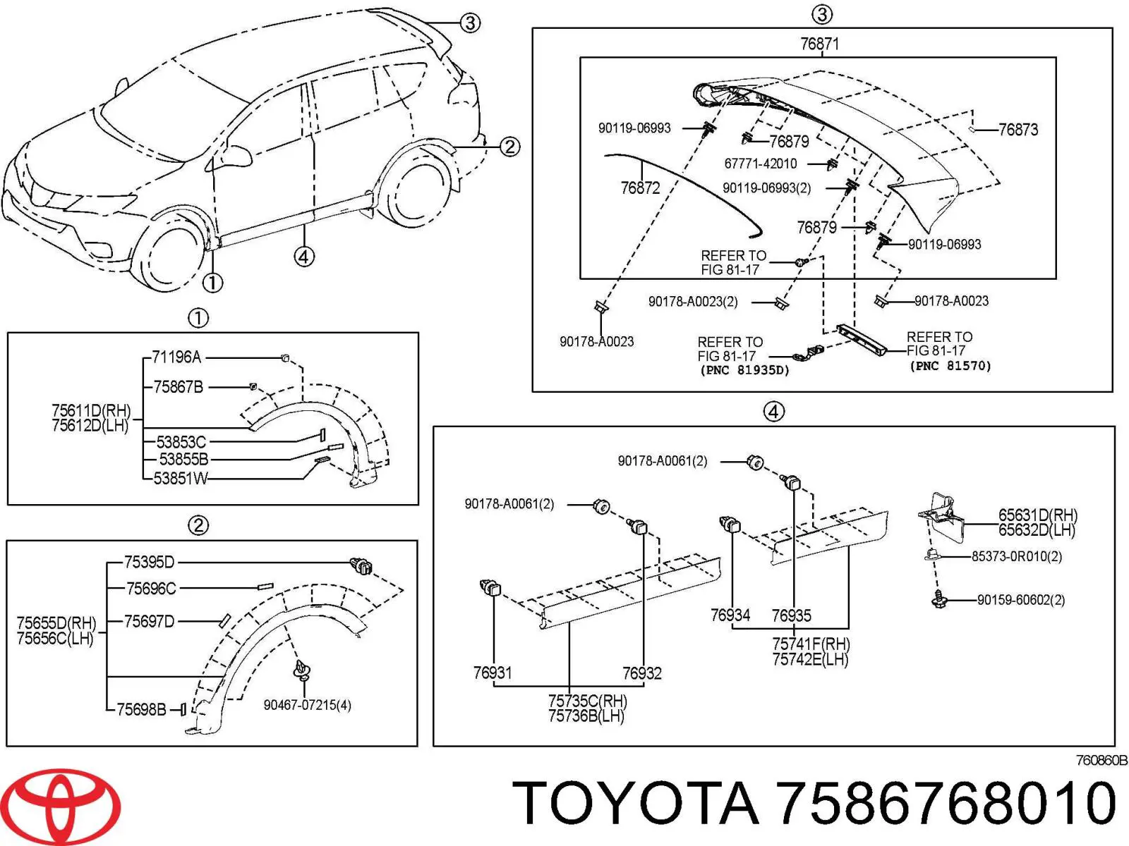 7586768010 Toyota