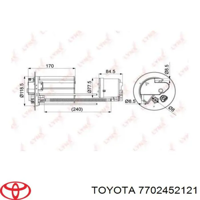 Filtro de combustible 7702452121 Toyota