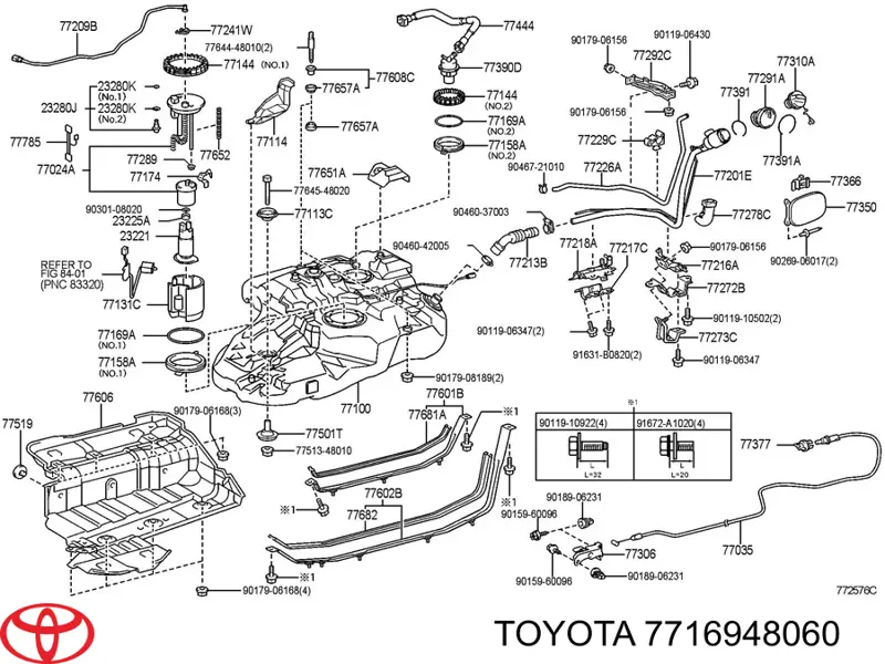 Comprar 7716948040 Toyota Junta de la carcasa del filtro de combustible