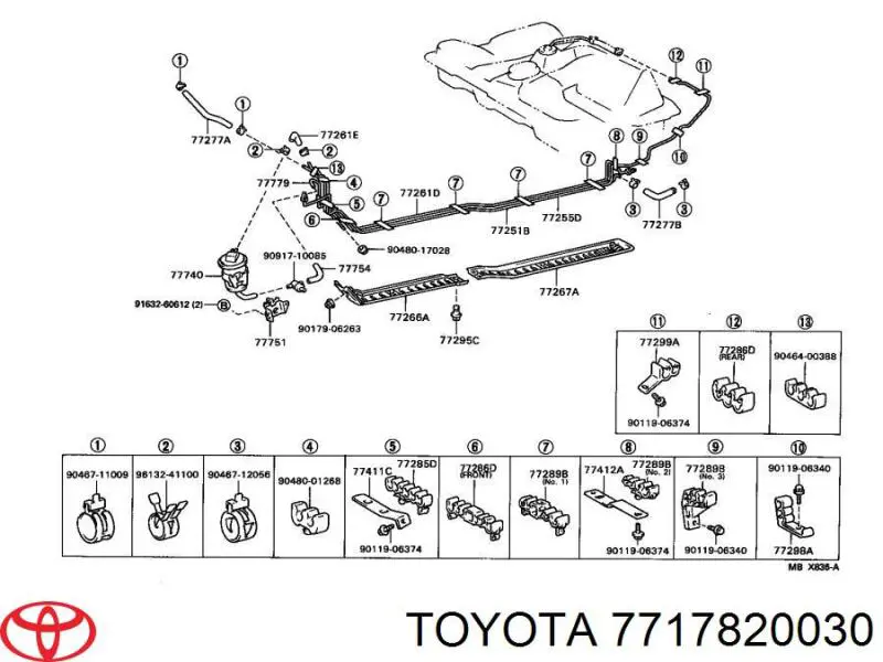  Toyota 7717820030 precio, desde 2,39 EUR