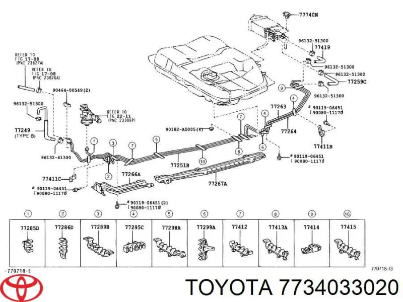 Válvula de ventilación de gases del tanque de combustible Toyota 7734033020 precio, desde 59,91 EUR