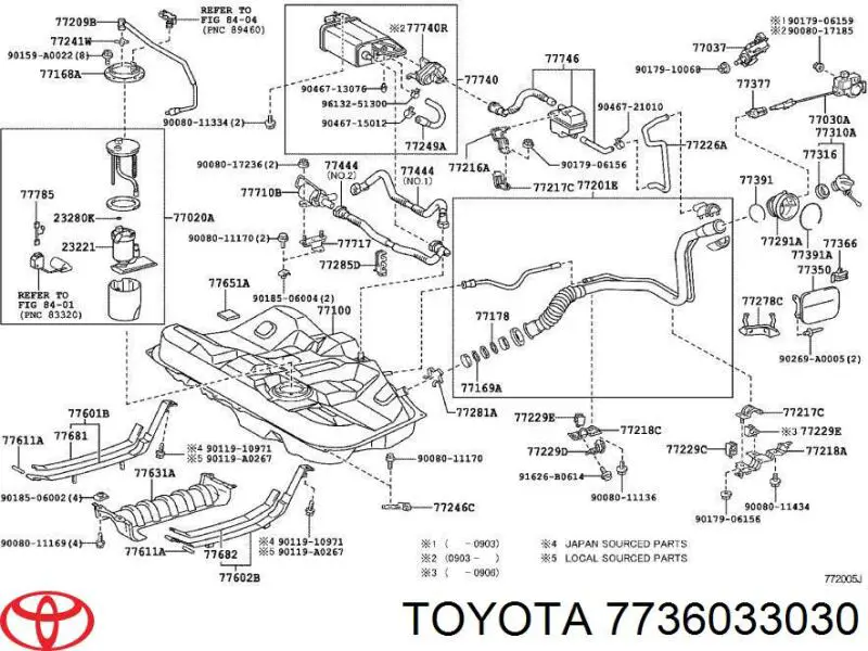  Toyota 7736033030 precio, desde 3,93 EUR