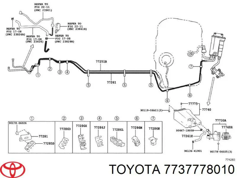  Toyota 7737778010 precio, desde 5,05 EUR