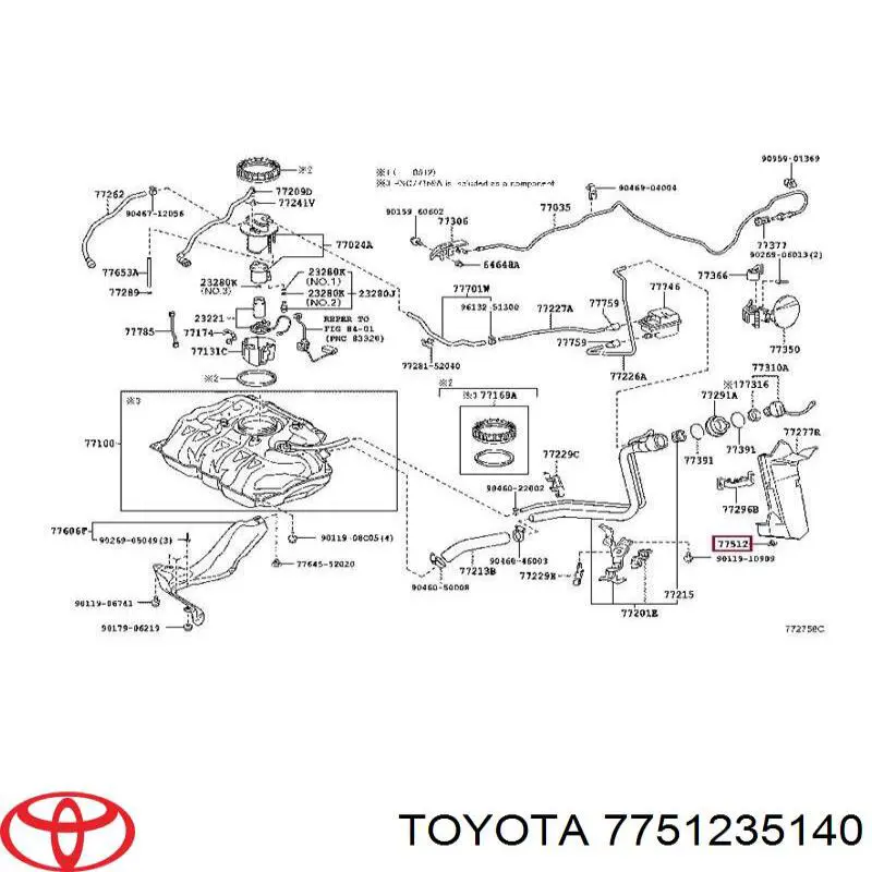  Toyota 7751235140 precio, desde 7,77 EUR