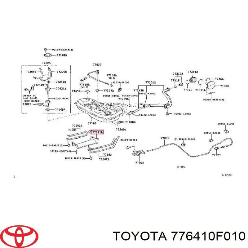 Protector de cárter y depósito de combustible Toyota 776410F010 precio, desde 144,78 EUR
