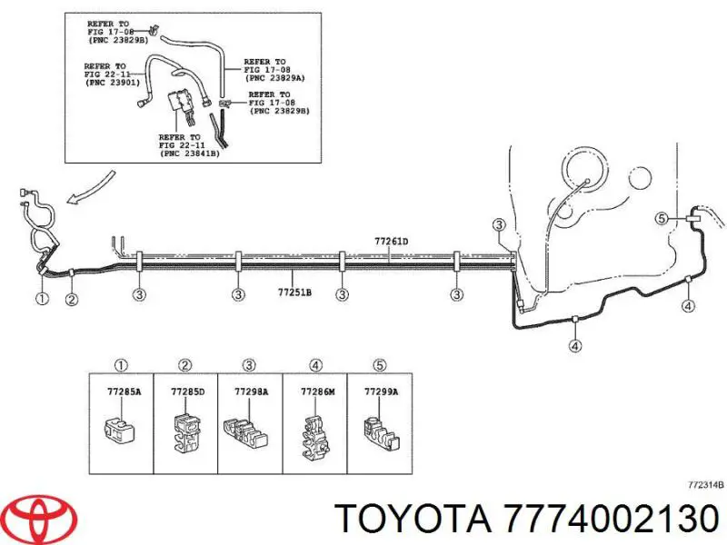 Bomba de agua 7774002130 Toyota