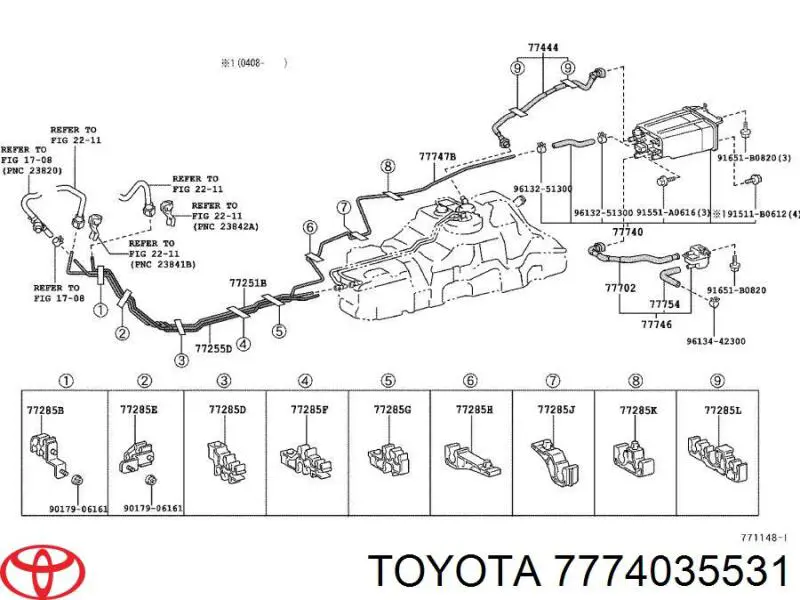 7774035531 Toyota bomba de agua