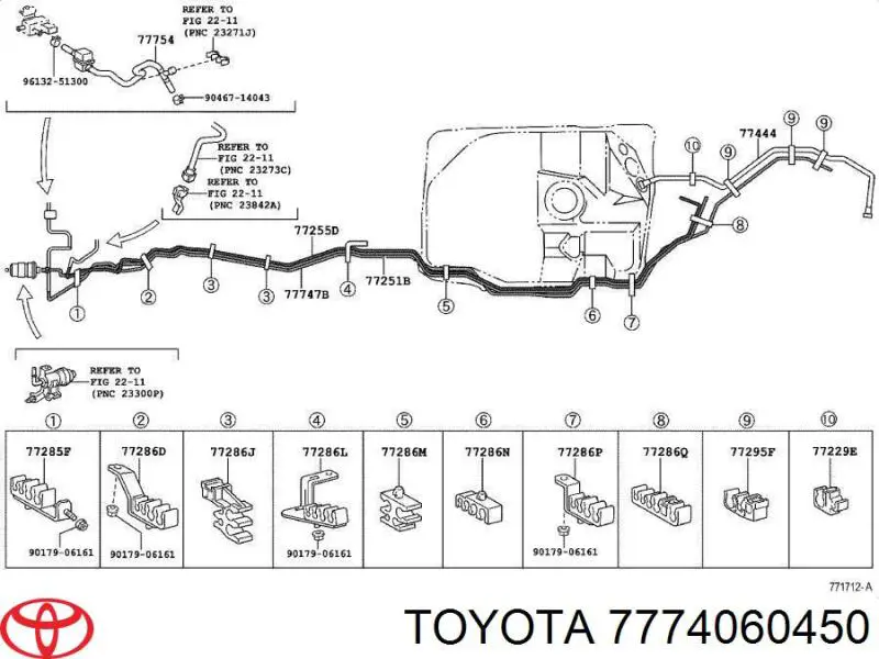 7774060450 Toyota Filtro de gasolina