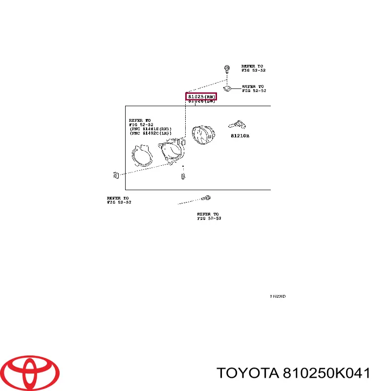 Luz antiniebla derecha para Toyota HILUX 