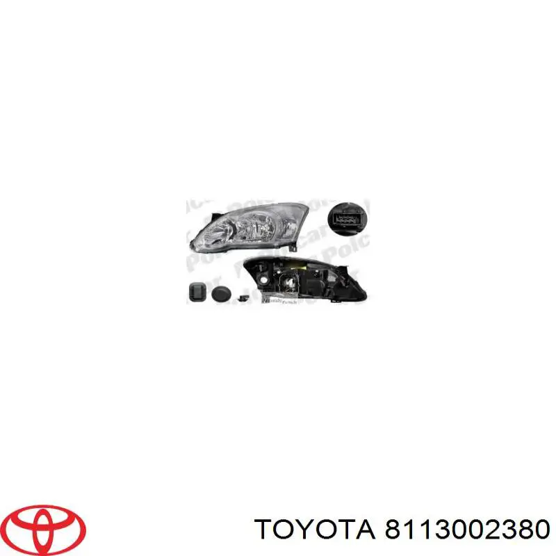 Faro derecho Toyota 8113002380 precio, desde 101,08 EUR