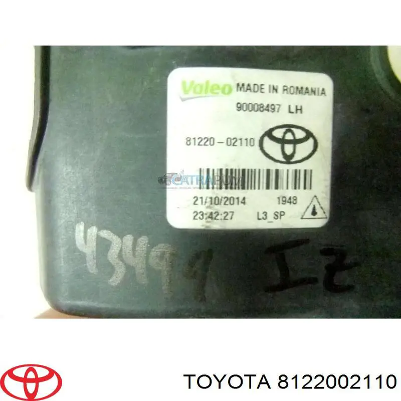 Luces antiniebla  izquierdo Toyota 8122002110 precio, desde 33,40 EUR