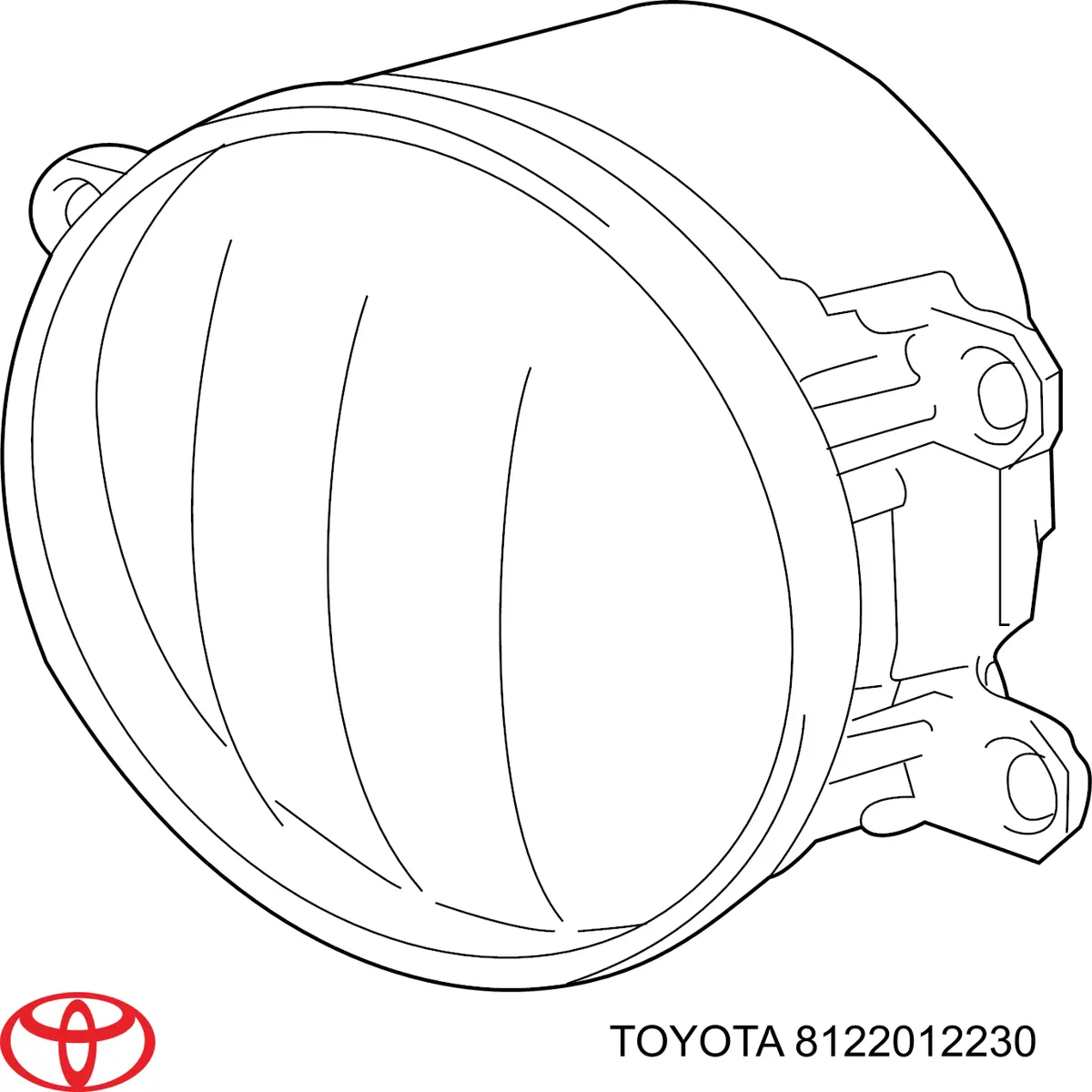 8122012230 Toyota faro antiniebla izquierdo