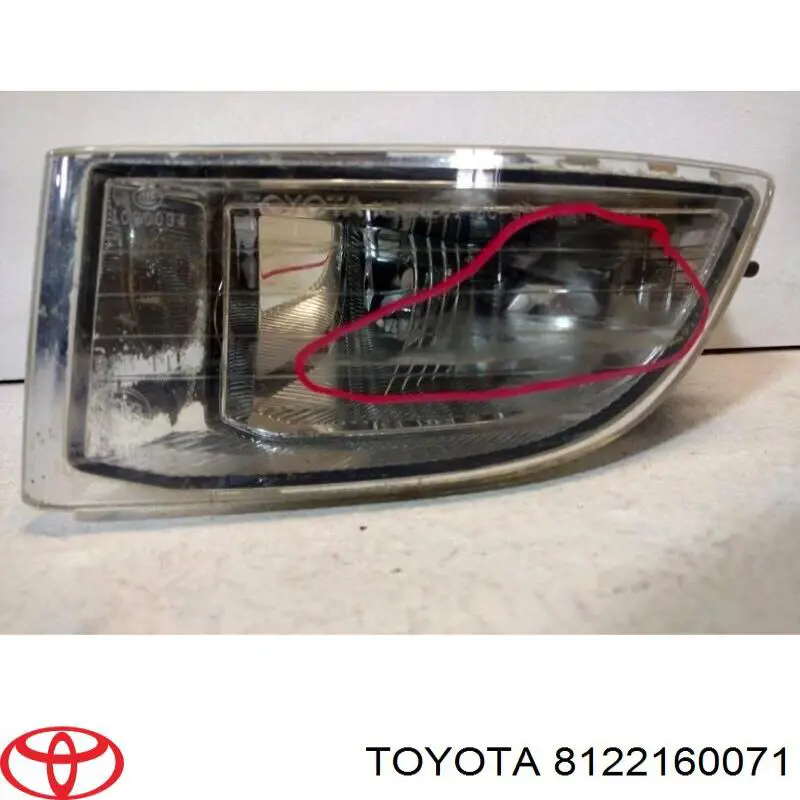 8122160071 Toyota luz antiniebla izquierdo
