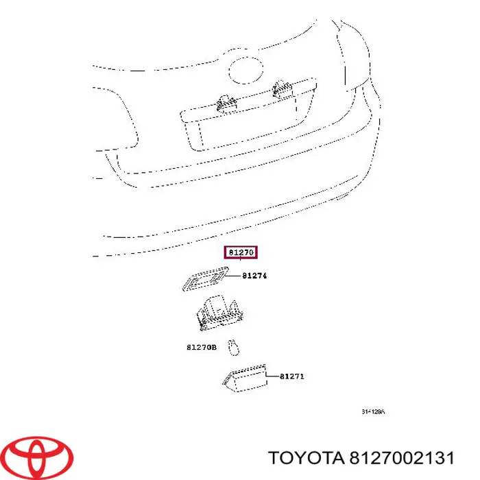 Luz de matrícula para Toyota Auris (E15)