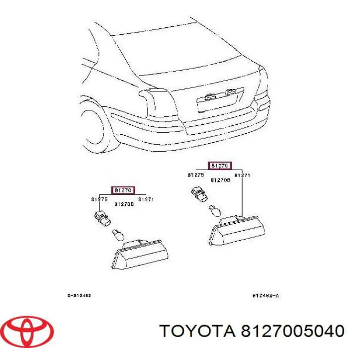 Lampara de matricula Toyota Avensis II sedán (T25) (2003 - 2008) precio, desde 21,61 EUR