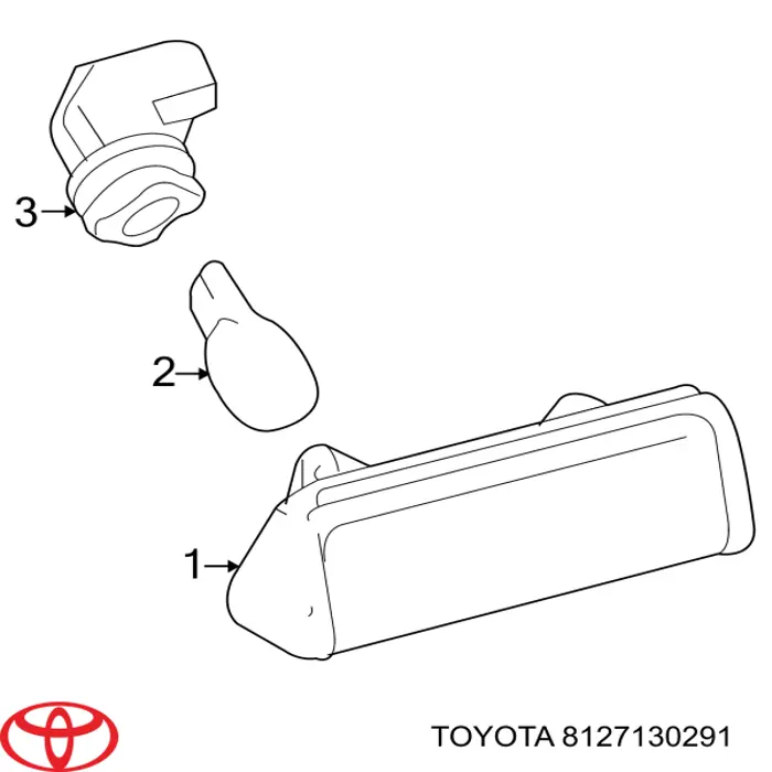 Carcasa de luz de matrícula 8127130291 Toyota