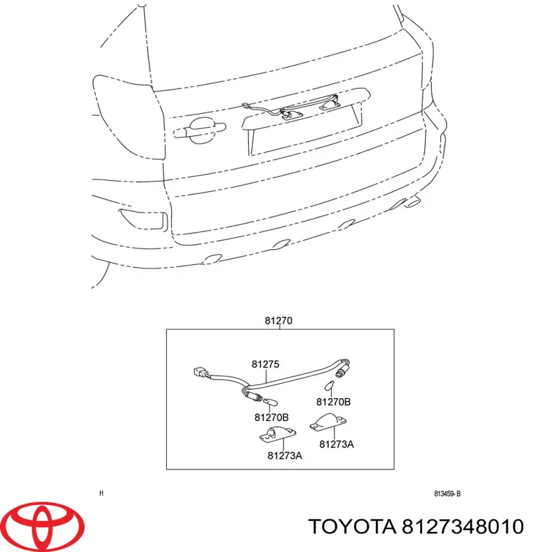 Comprar 8127348010 Toyota Carcasa de luz de matrícula