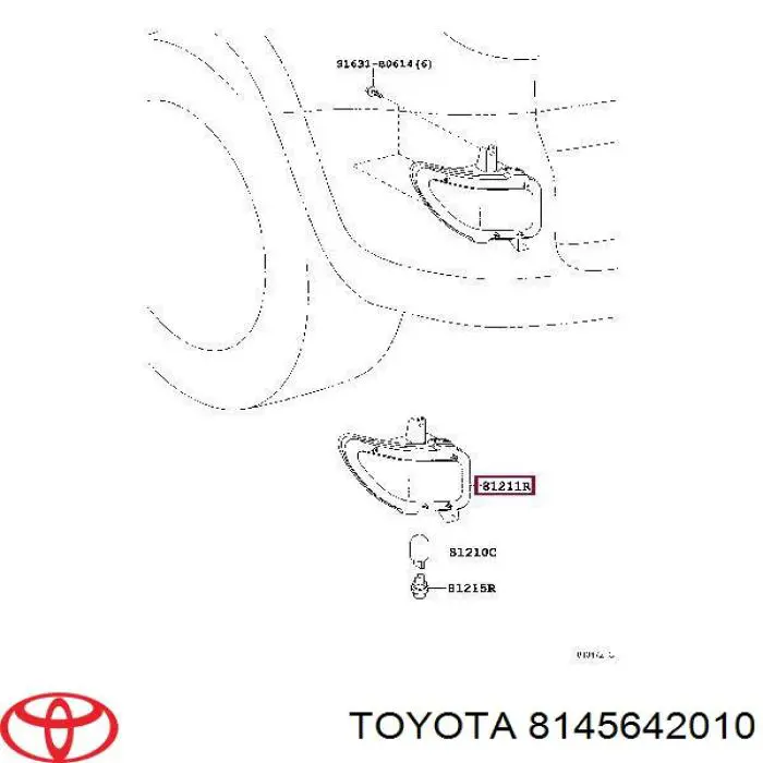 Comprar 8145642010 Toyota Luz antiniebla trasera izquierda
