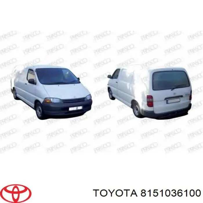 8151036100 Toyota luz de gálibo derecha