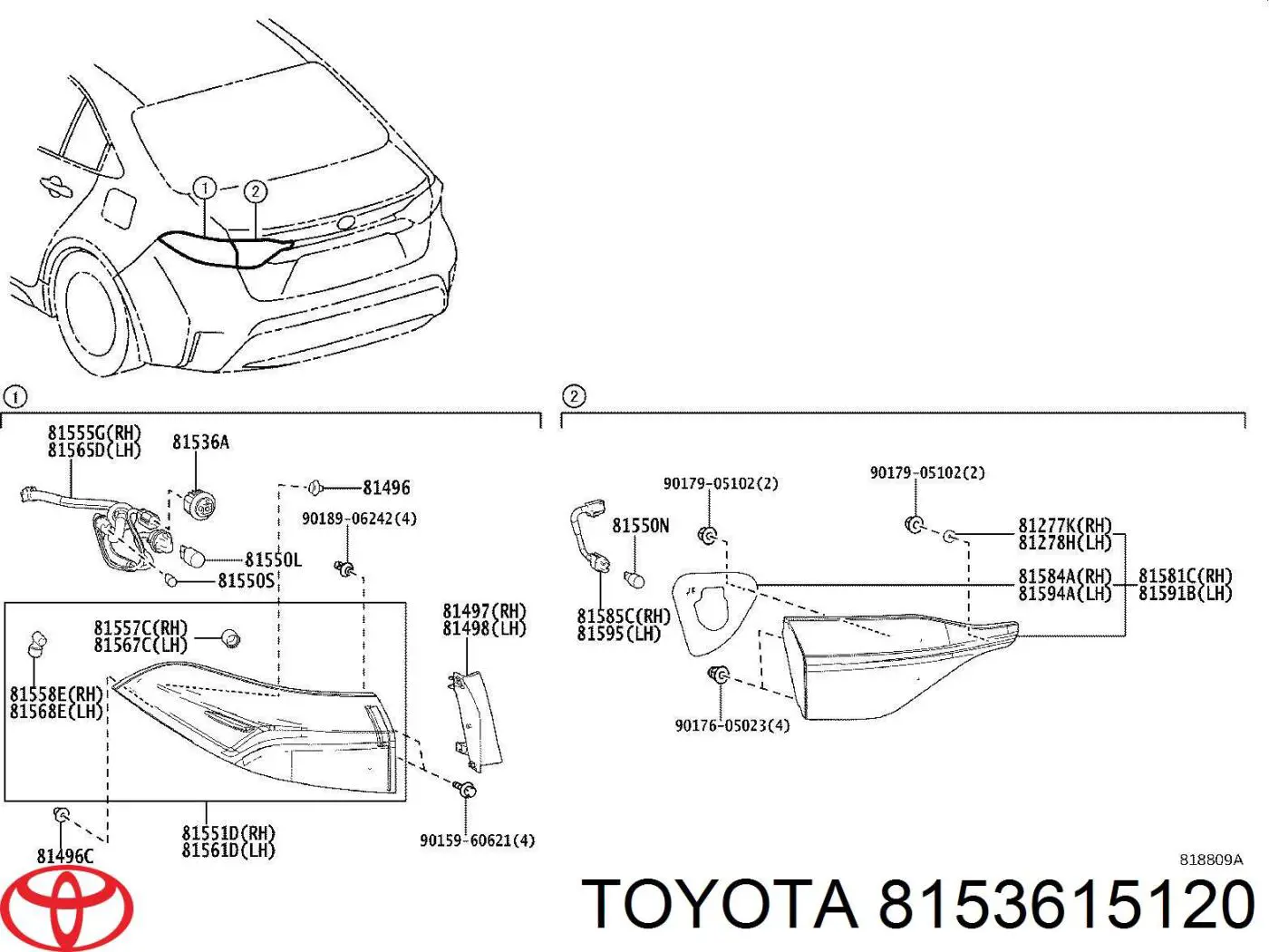  Toyota 8153615120 precio, desde 49,52 EUR