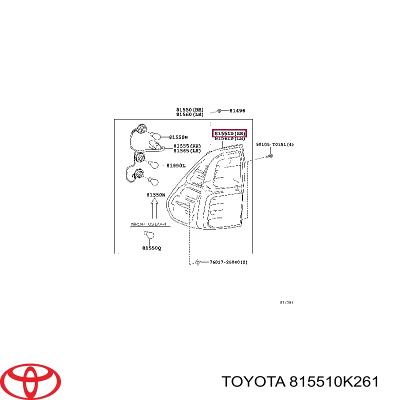 815510K261 Toyota