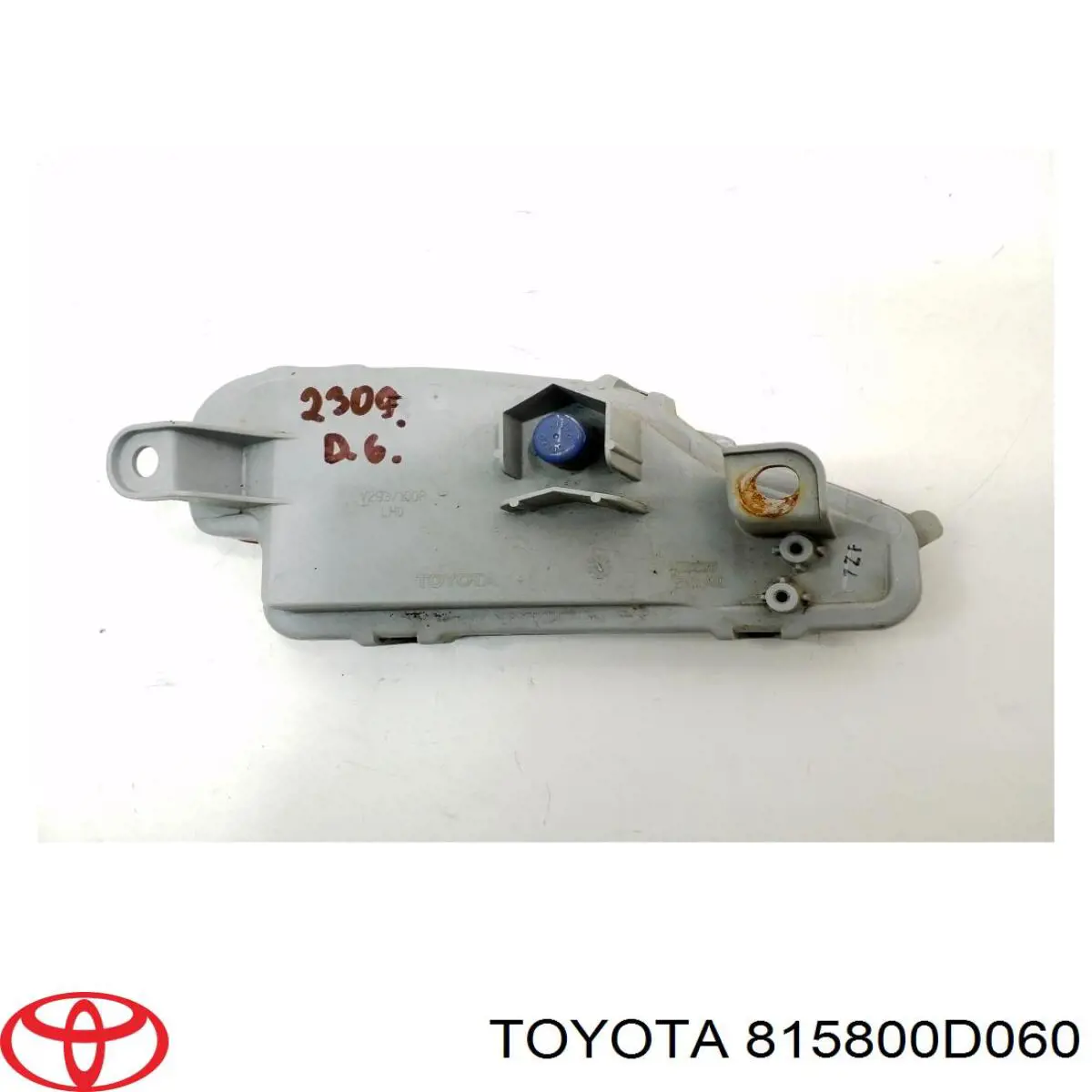 815800D060 Toyota reflector, parachoques trasero, derecho