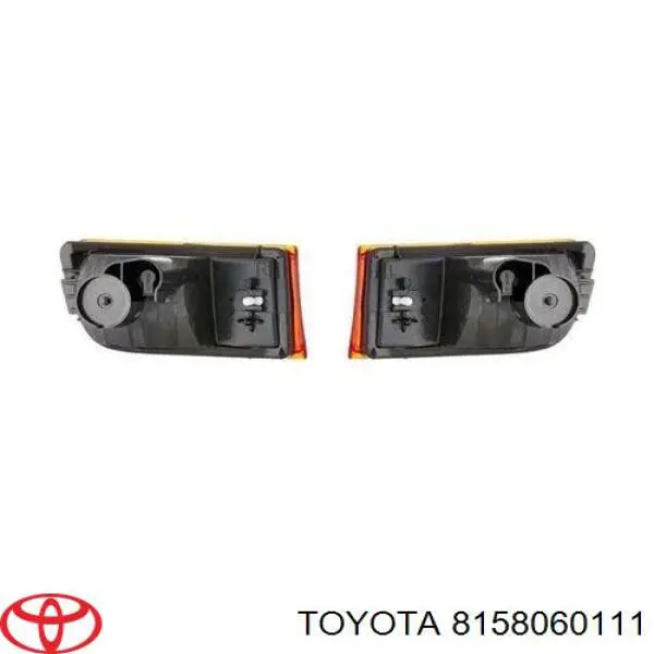 8158060111 Toyota reflector, parachoques trasero, derecho