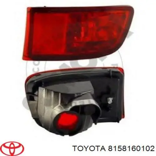 Comprar 8158160102 Toyota Luz antiniebla trasera derecha