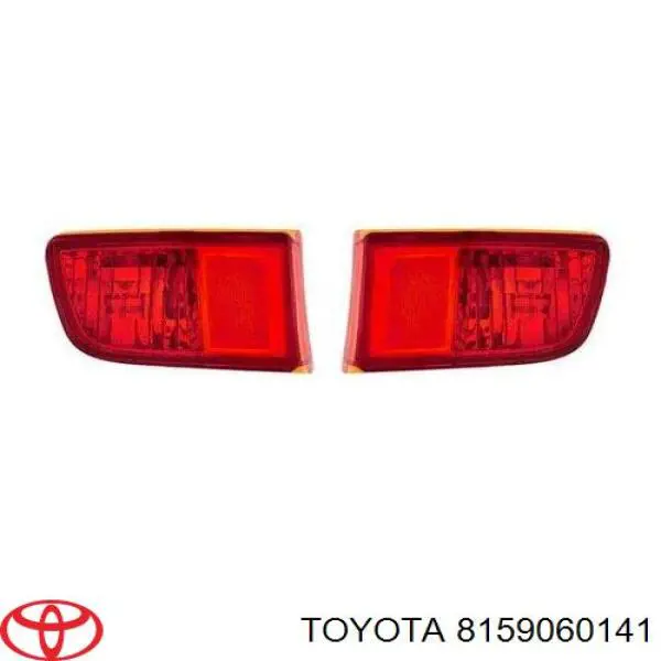 Reflector trasero izquierdo del parachoques Toyota 8159060141 precio, desde 141,55 EUR