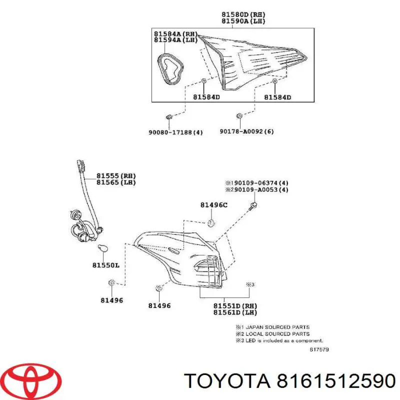 Portalámparas de luz intermitente Toyota 8161512590 precio, desde 18,55 EUR