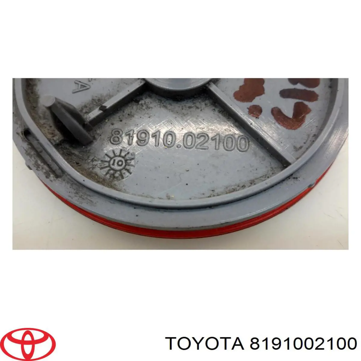 8191002100 Toyota reflector, parachoques trasero