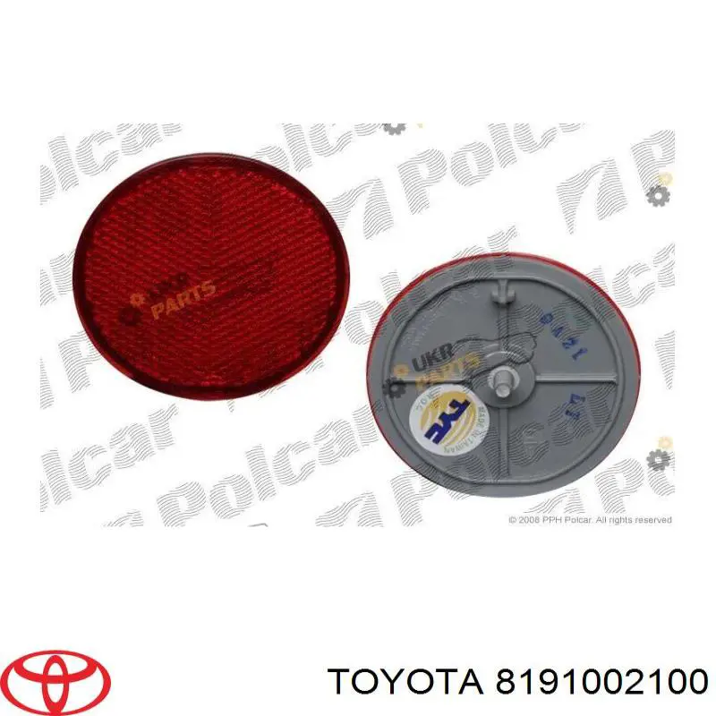 Comprar 8191002100 Toyota Reflector de parachoques trasero