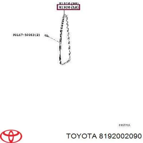 Reflector trasero izquierdo del parachoques Toyota 8192002090 precio, desde 29,34 EUR