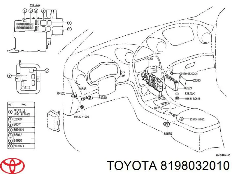 Relé de intermitentes 8198032010 Toyota