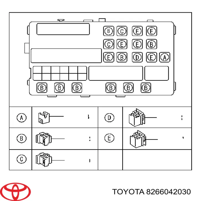 Caja fusibles Toyota 8266042030 precio, desde 16,69 EUR