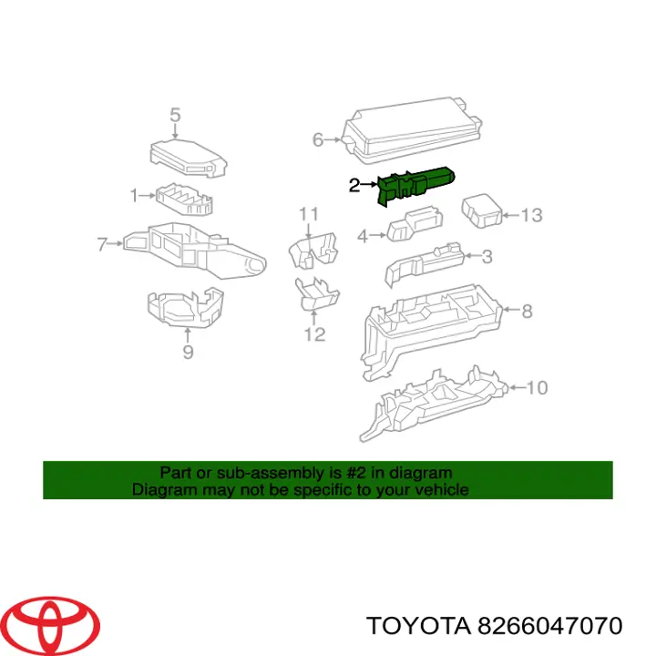 Caja fusibles Toyota 8266047070 precio, desde 66,85 EUR