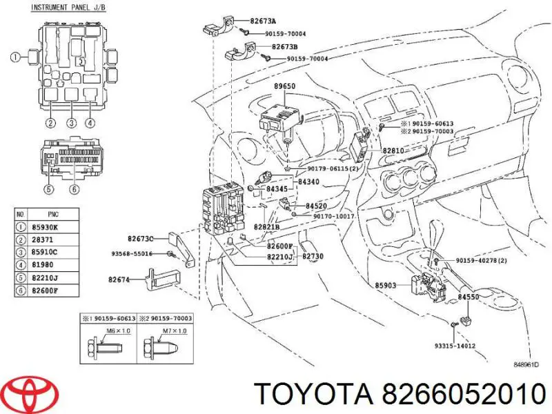 Caja fusibles Toyota 8266052010 precio, desde 16,75 EUR