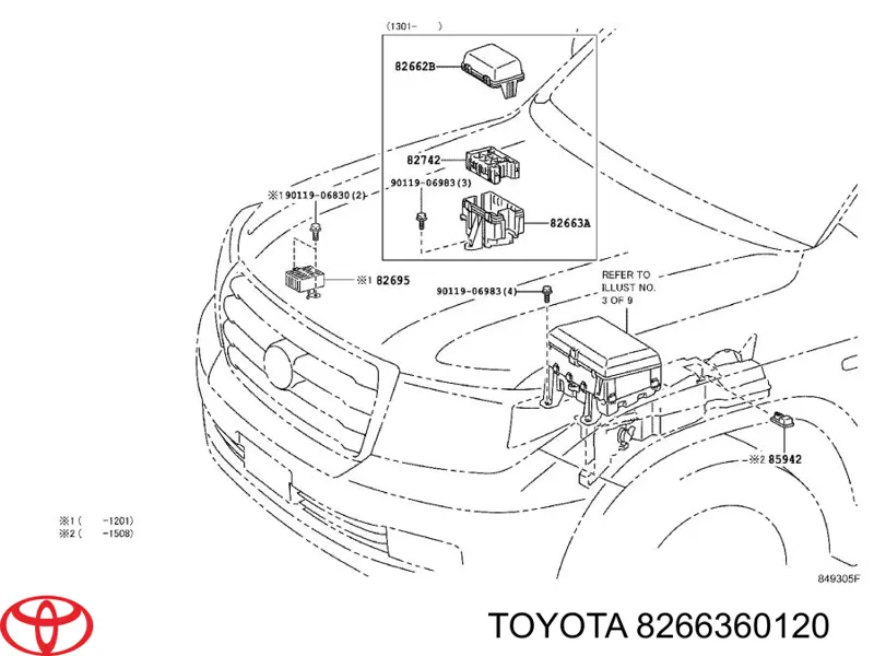 Cubierta, caja de fusibles para Toyota Land Cruiser (J200)