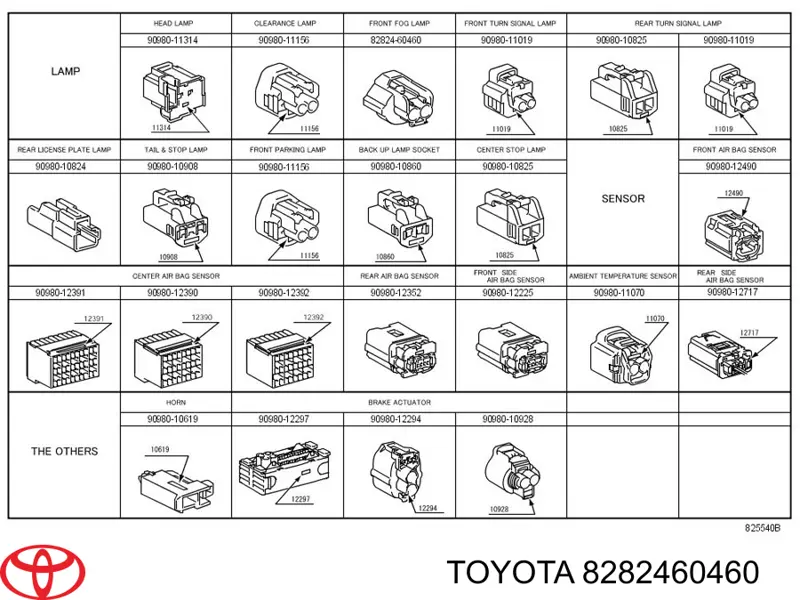 Conector de faro antiniebla Toyota 8282460460 precio, desde 13,88 EUR