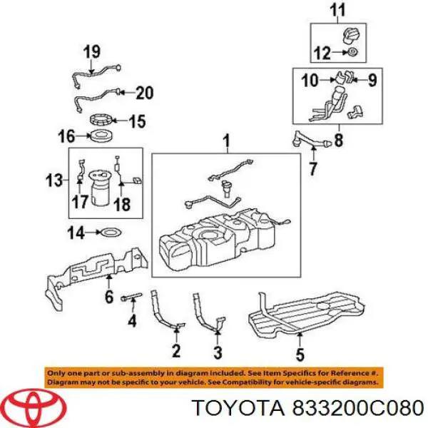 Sensor de nivel de combustible para Toyota Sequoia (K6)