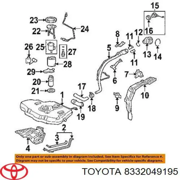 Comprar 8332049195 Toyota Sensor de nivel de combustible