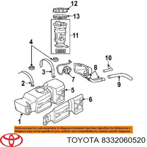 Sensor de nivel de combustible para Toyota Land Cruiser (J150)