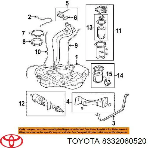 Comprar 8332060520 Toyota Sensor de nivel de combustible