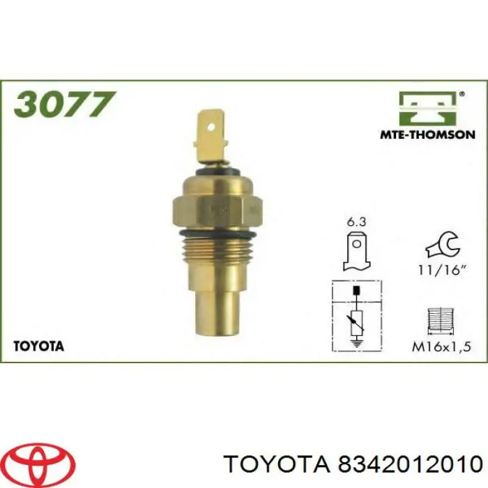 8342012010 Toyota sensor de temperatura del refrigerante
