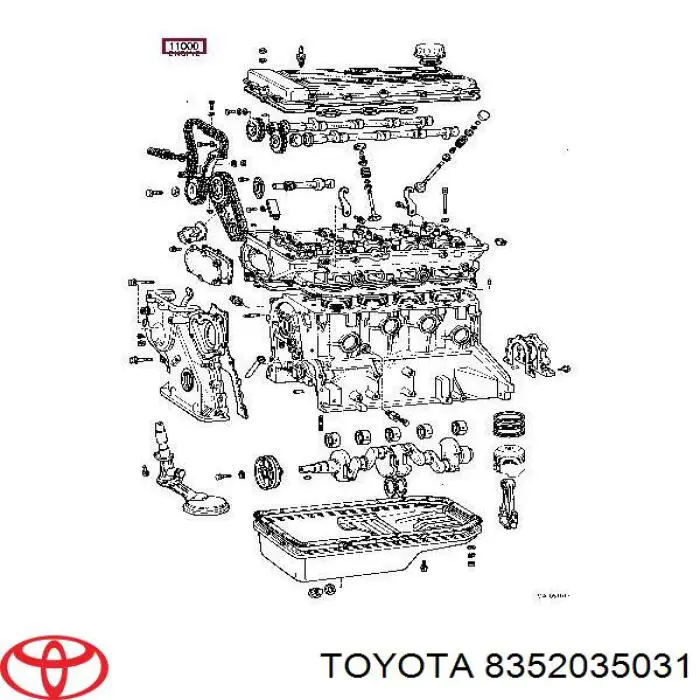 8352035031 Toyota indicador, presión del aceite