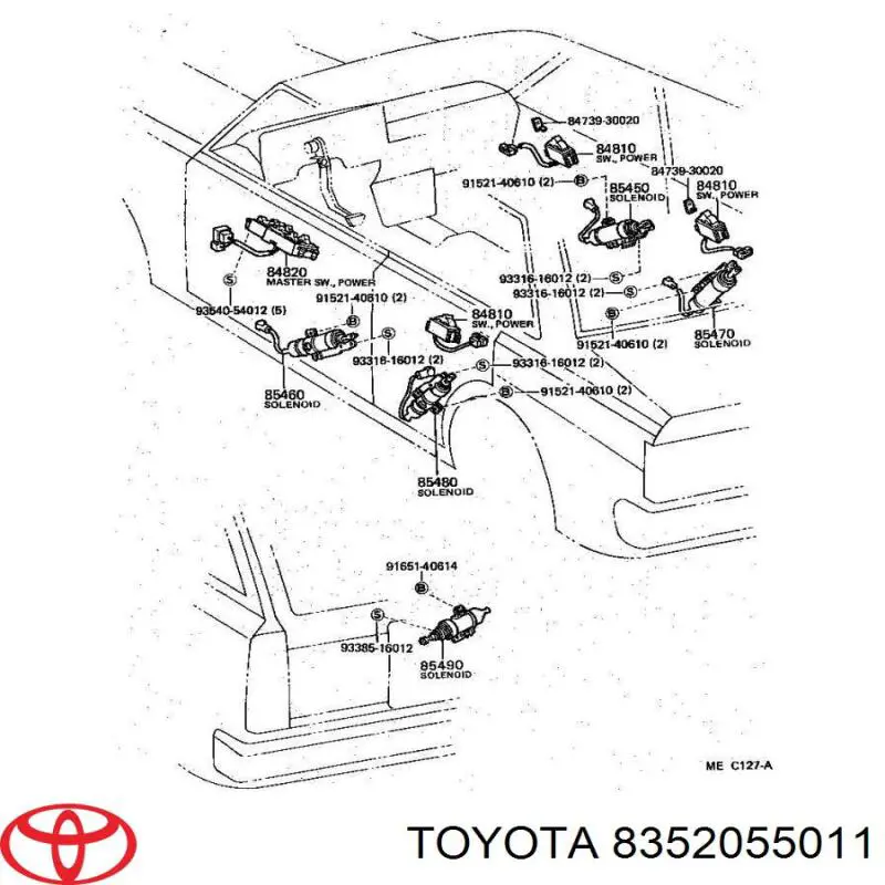 8352055011 Toyota sensor de presión de aceite