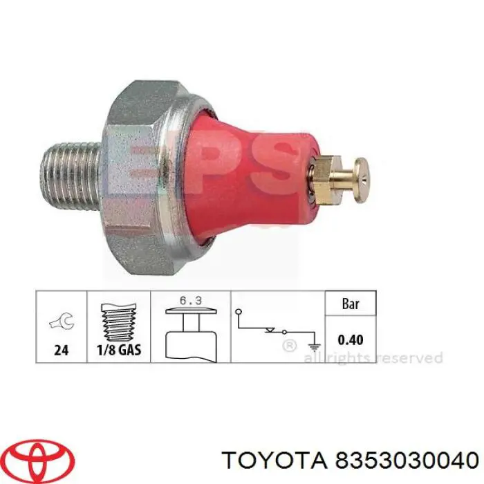 Sensor de presión de aceite 8353030040 Toyota