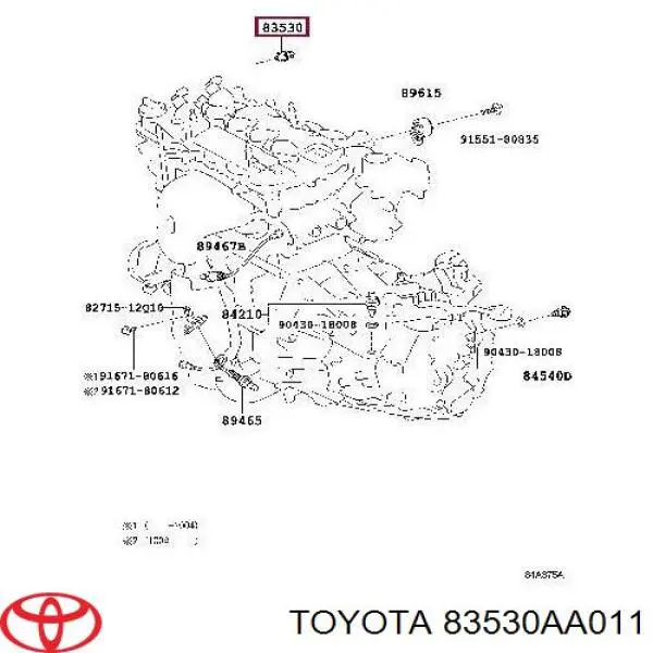 Manómetro de presión de aceite Toyota 83530AA011 precio, desde 7,04 EUR