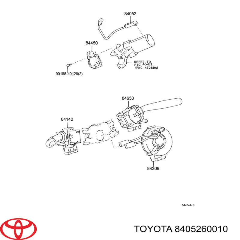 Comprar 8405260010 Toyota Interruptor de fin de carrera del cilindro de encendido