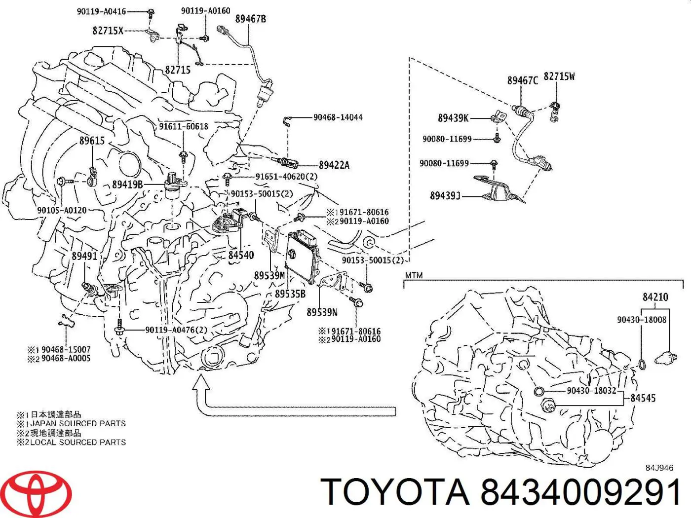 8434009291 Toyota